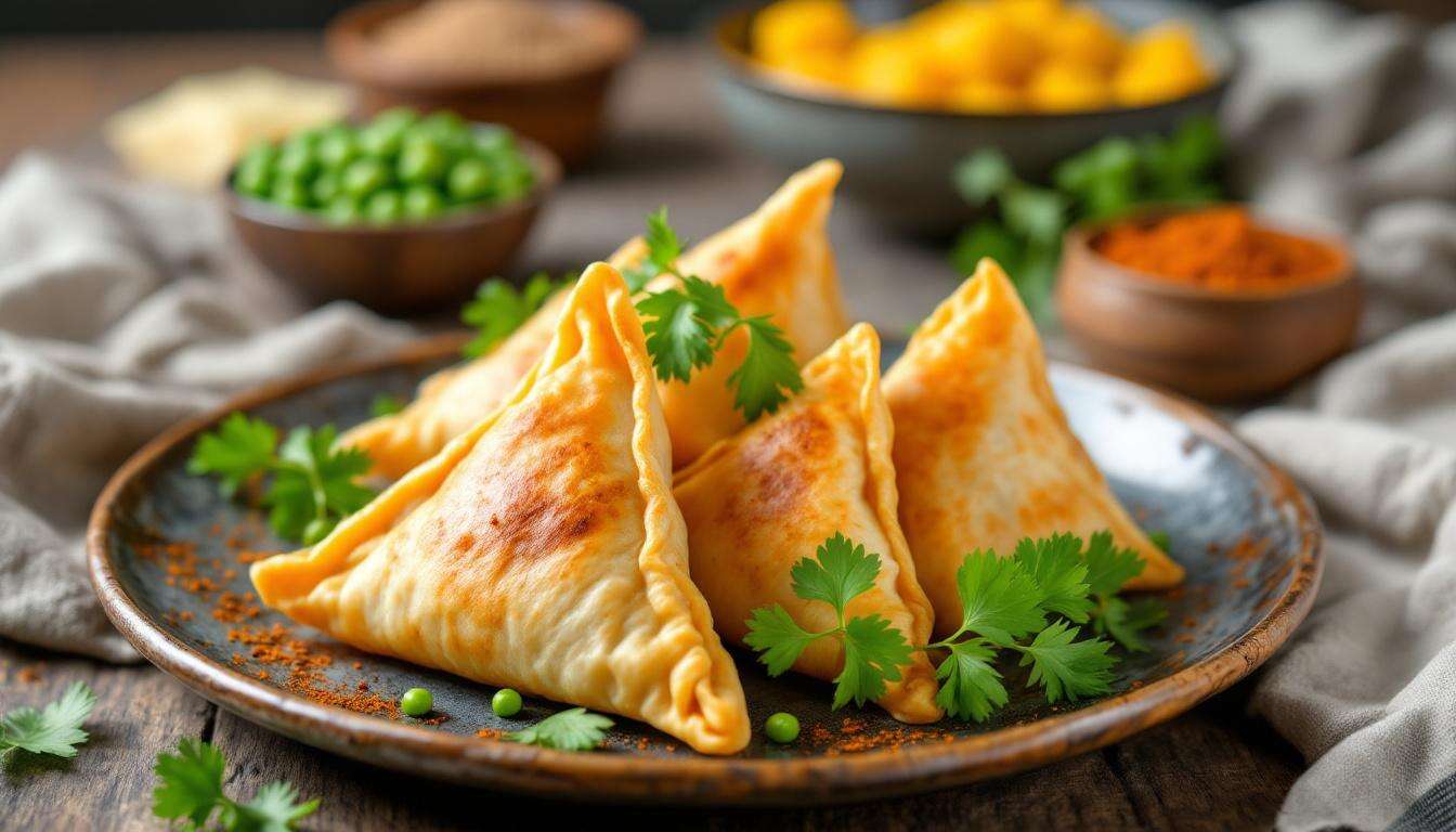 Ces samossas poulet, pommes de terre et petits pois sont aussi bons que ceux du restaurant indien !