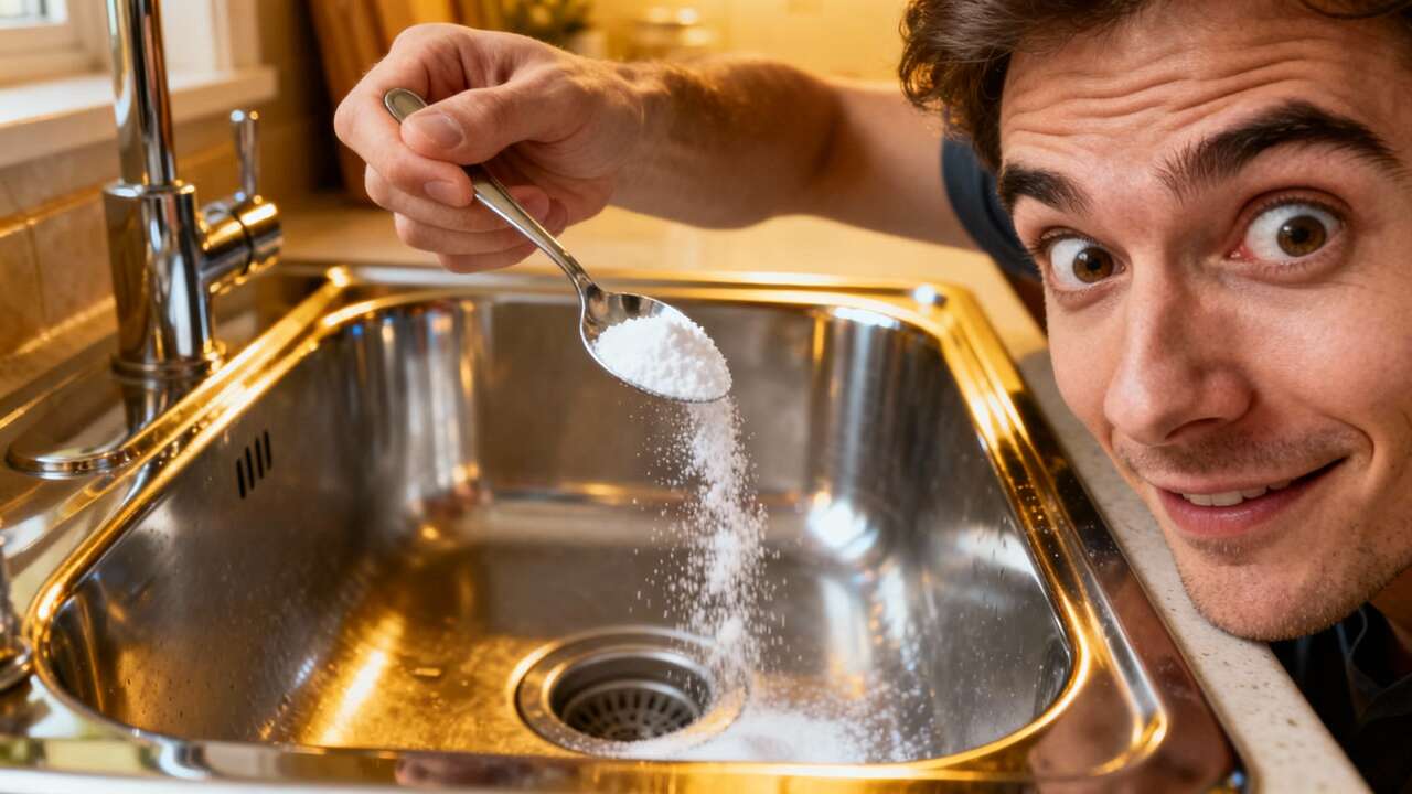 Évier bouché : ne rachetez plus de produits chimiques, ces 5 cuillères d’un ingrédient banal sauvent vos canalisations