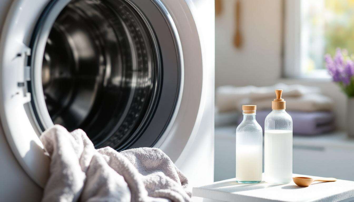 Je verse 2 cuillères à soupe dans le tambour à la place de l'adoucissant. Le linge sent merveilleusement bon et le tambour brille de propreté.