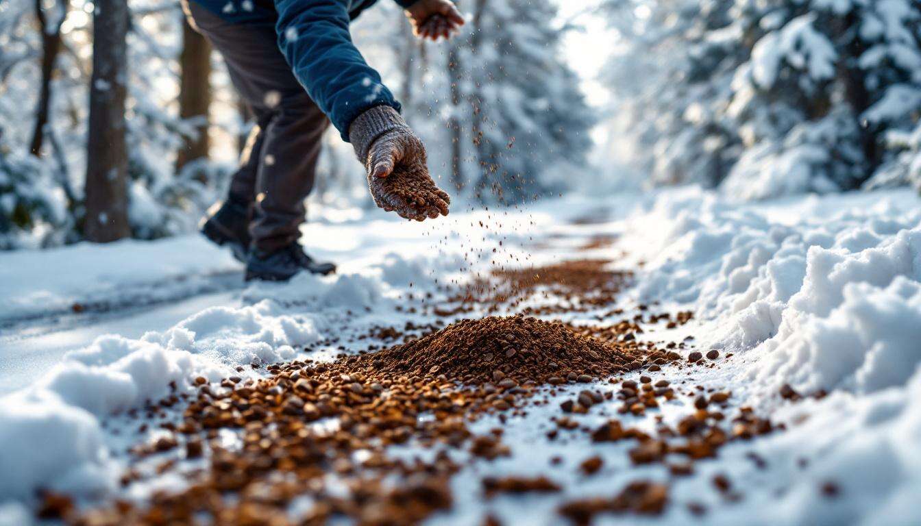 Le marc de café, une astuce simple et naturelle pour sécuriser les allées verglacées sans abîmer les sols