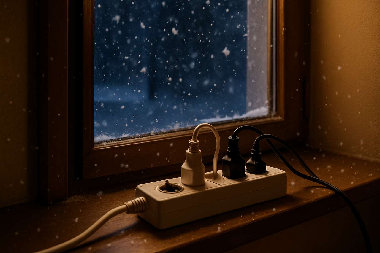 Voici pourquoi il ne faut jamais placer une multiprise près des fenêtres en hiver