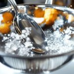 Cette astuce simple avec une cuillère facilite considérablement le nettoyage d'une passoire à mailles fines.