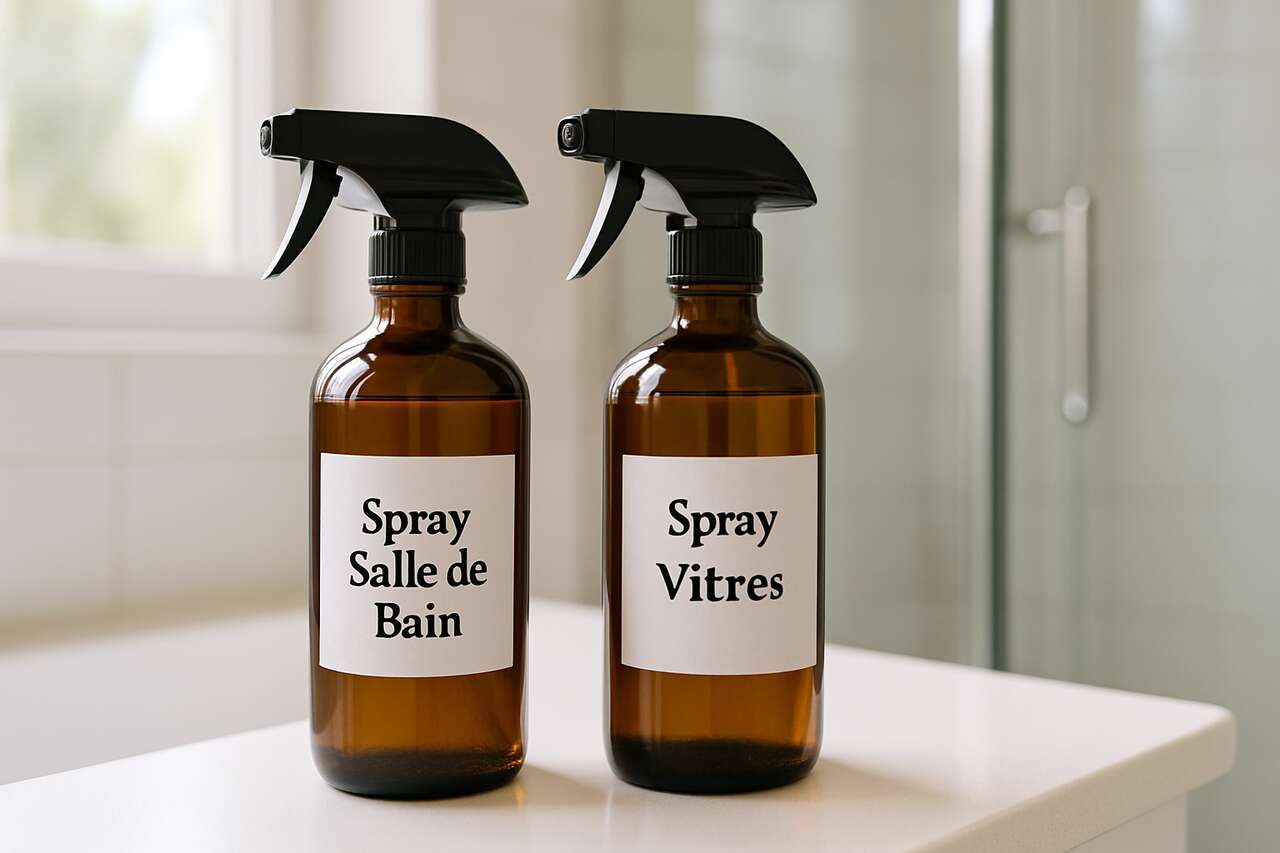 Ces 2 sprays maison au vinaigre remplacent tous vos produits pour la salle de bain et les vitres