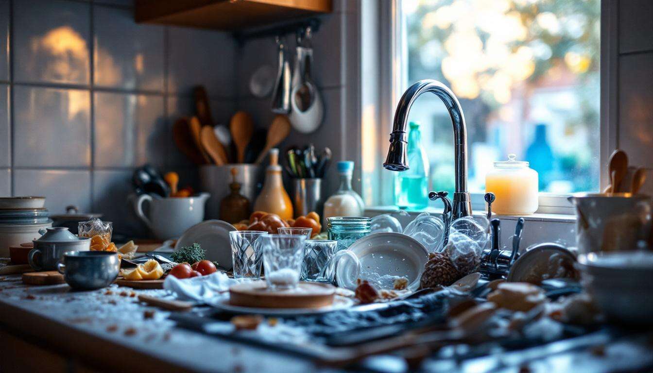 Voici pourquoi il ne faut pas laisser la vaisselle traîner dans l&rsquo;évier toute la nuit