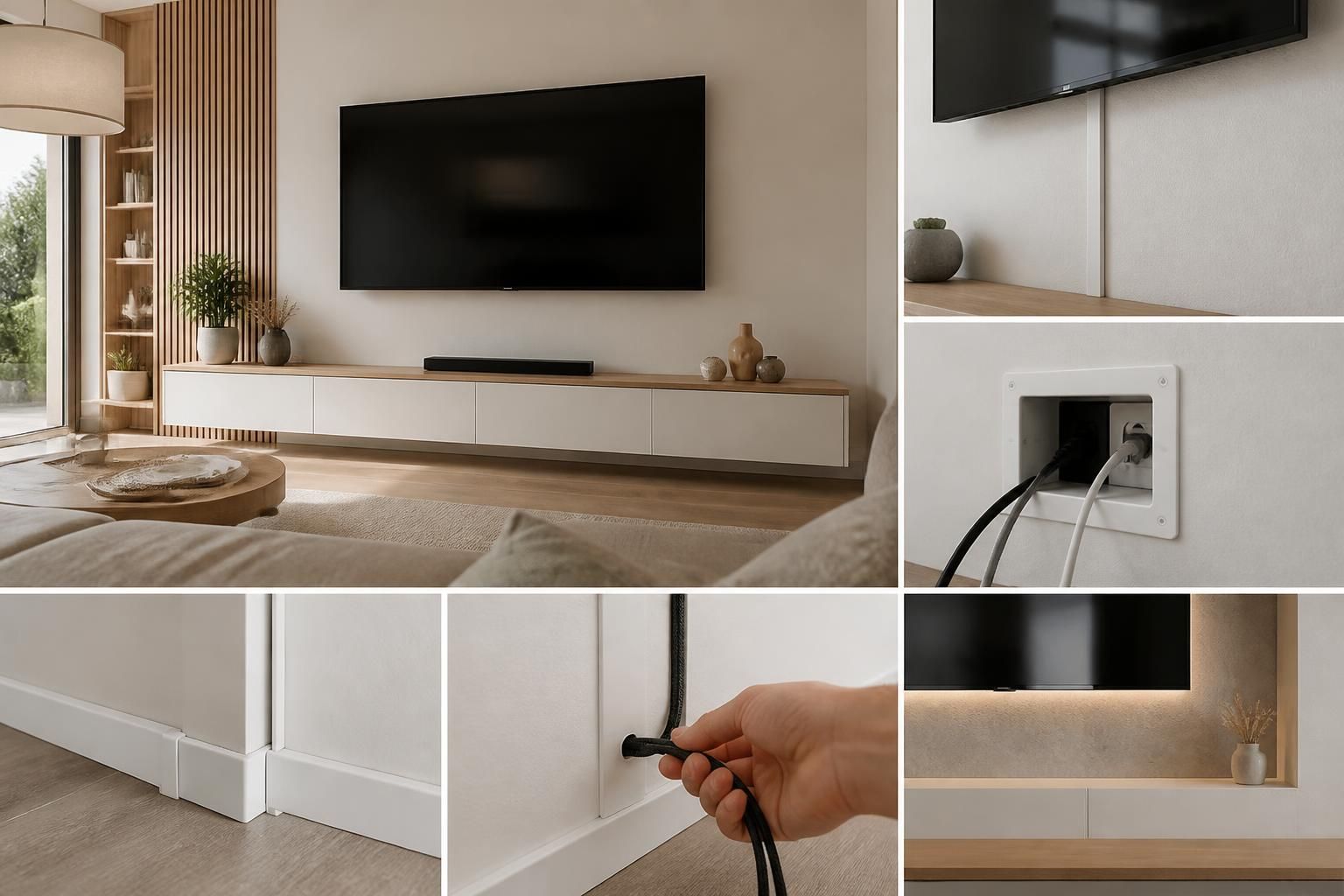 Cacher les fils de sa TV au mur : 5 solutions pratiques