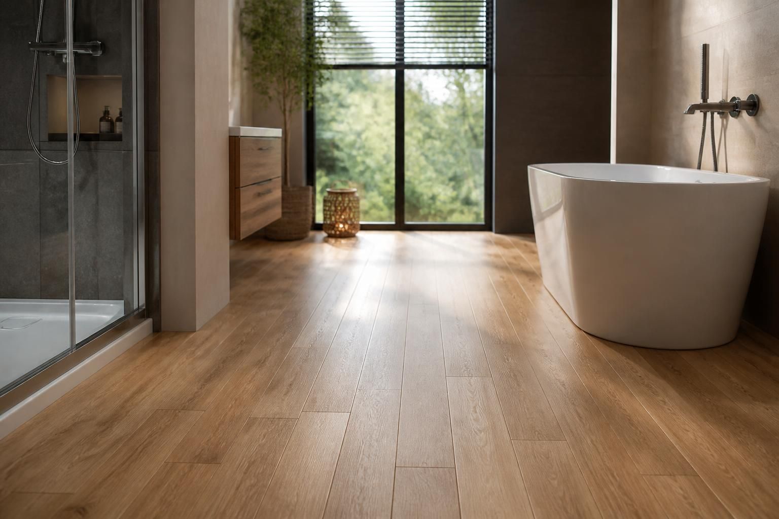 Parquet stratifié en salle de bain : bonne idée ?